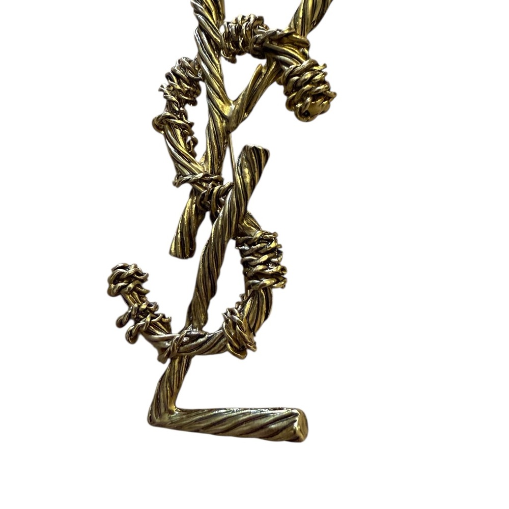 Yves Saint Laurent Barbed Gold Brooch Heirloom Nostalgia Trending